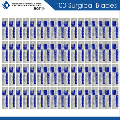 100 Scalpel Blades # 10 Surgical Dental Instruments Hobby Crafts Derma planning