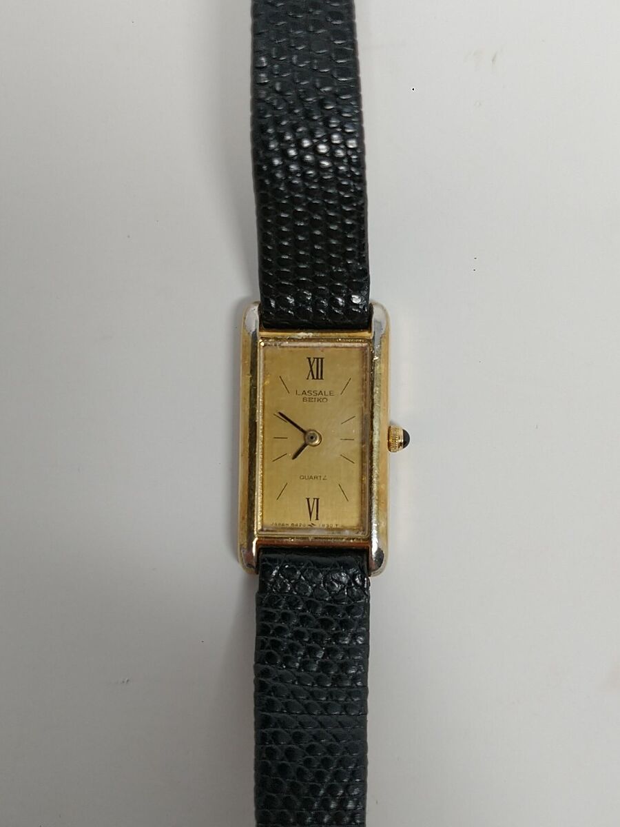 Seiko Lassale Quartz Watch Six Jewel Gold Tone Square Face Seiko Lassale Quartz Watch Six Jewel Gold Tone Square Face