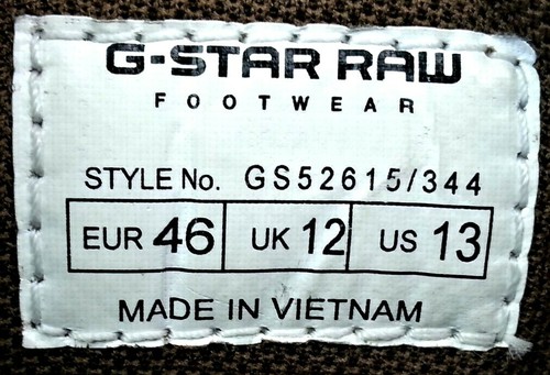 G-Star Raw Footwear Mens Sneakers 13 US Brown Suede Trim GS01 - Picture 2 of 11
