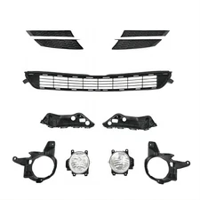For Toyota RAV4 2013-2015 Front Bumper Upper & Middle Grille + Fog light Kit