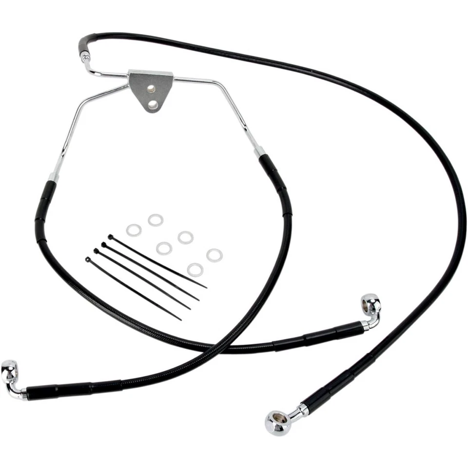 Kit de línea de freno de longitud extendida de arrastre +8" 34-7/8 Harley Electra/Street Glide 96-07 Foto 2 de 3