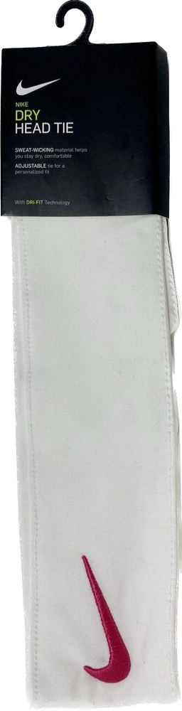 New Nike DRI FIT Adjustable Head Tie Headband with Swoosh for Tennis and Badminton