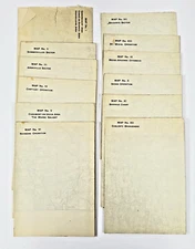 Vintage WWI Set of 12 Tactical Military Maps 1918 Operations 10" x 7"