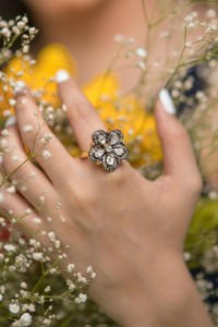 Details about / Diamond Jewelry Natural Pave Diamond /& Diamond Polki 925 Sterling Silver Ring
