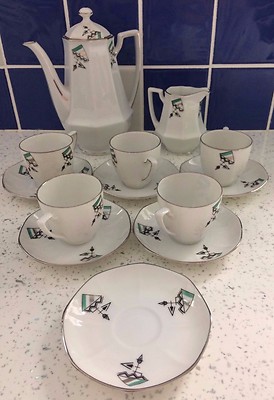 VINTAGE VICTORIA CHINA Mid Century Design Kaffeeservice Mid Century Retro Atomic