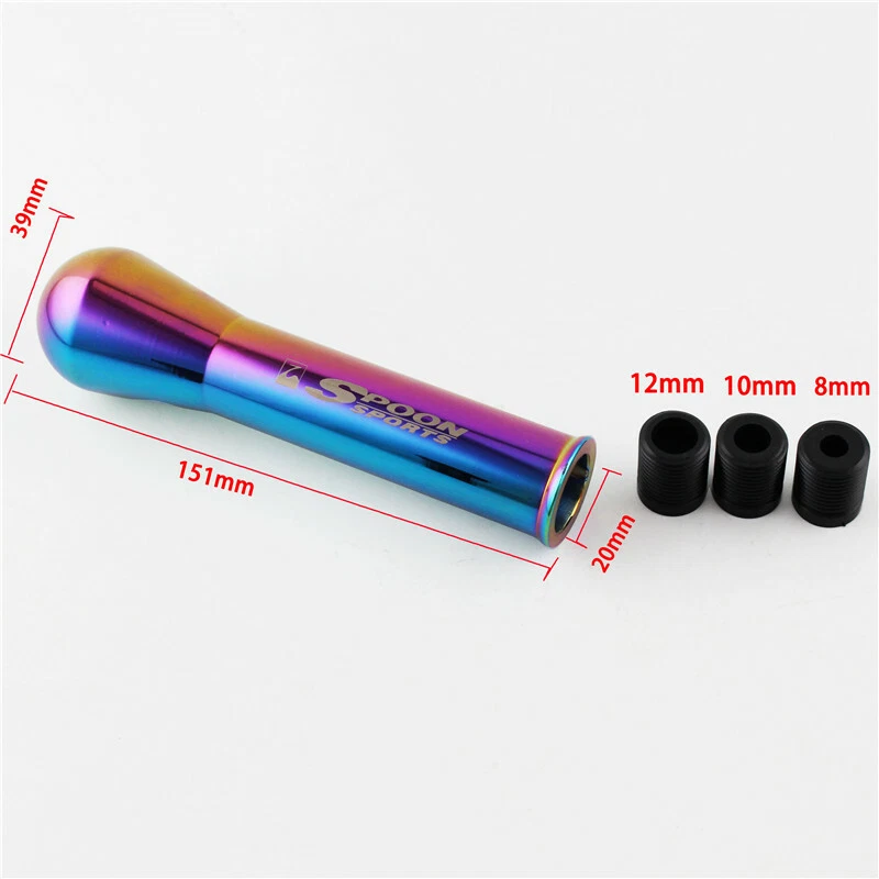 15CM Spoon Universal Silver Aluminum Gear Shift Knob Racing Shifter Lever Knob - Image 3 of 4