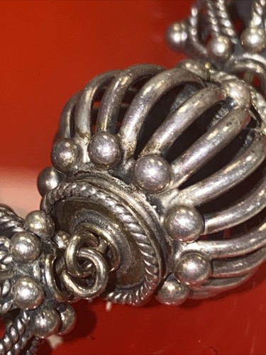 Suarti Signed BA 925 BALI STERLING SILVER Foxtail Chain Necklace Ball 17.5" 69 G - Picture 5 of 10