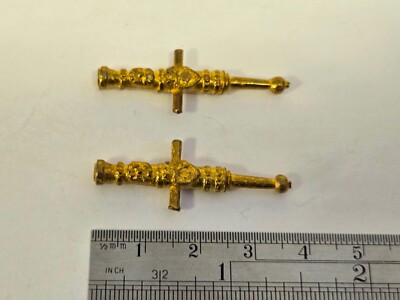 Ship Model Fittings Parts 2 Brass Decorative 35mm Cannon barrels Swivel falconet