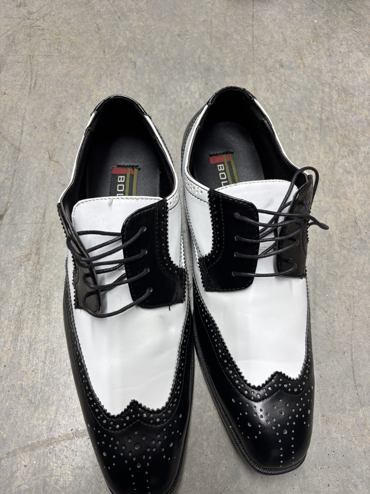 SAOLA Scarpe eleganti Oxford formali stringate Bolano uomo bicolore punta ala