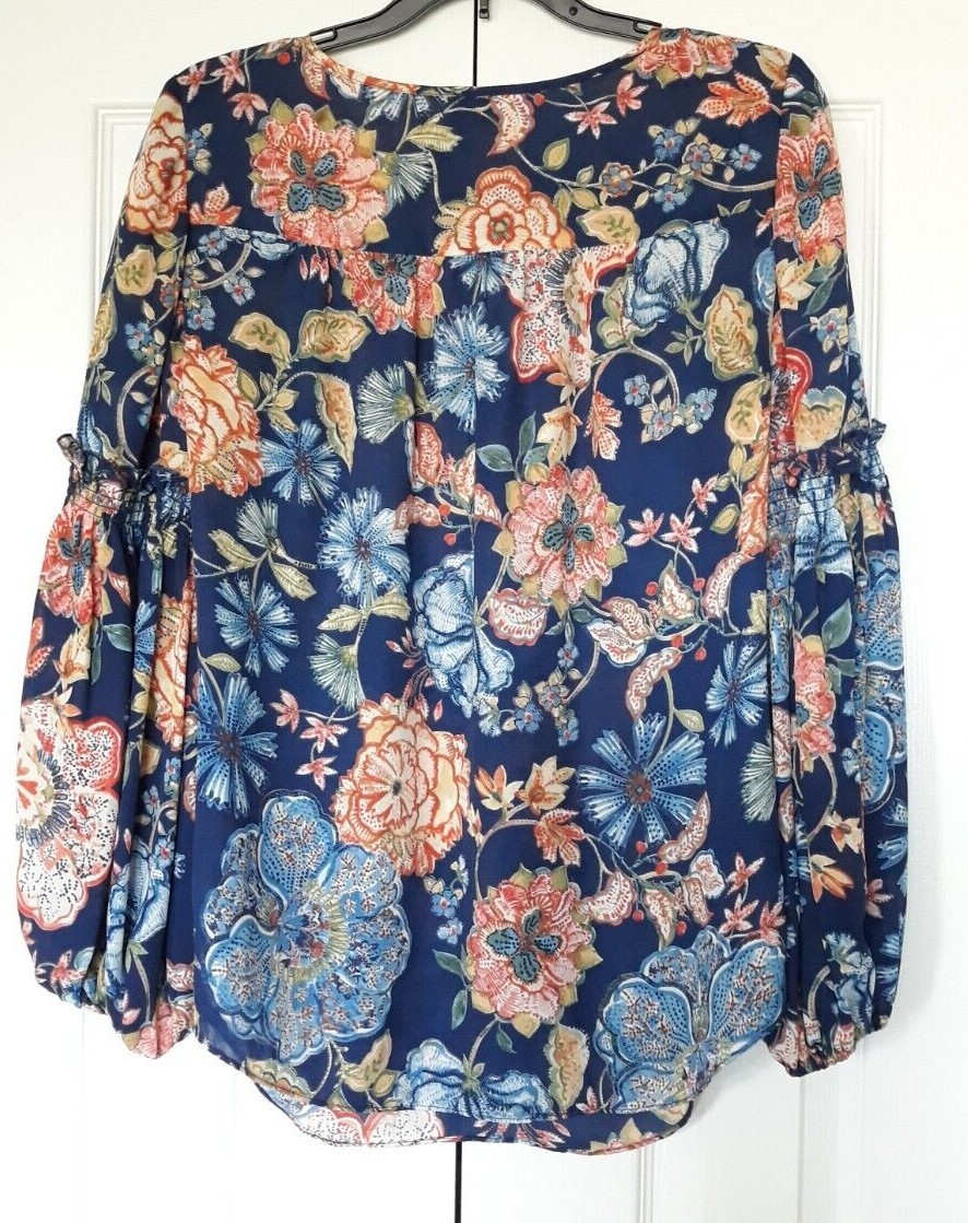 Chico's pullover blouse balloon split sleeve size… - image 3