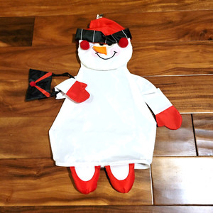 Vintage Toland Snowman Zimowe wakacje Boże Narodzenie Ściana lub drzwi Wiszące 24" X 13"