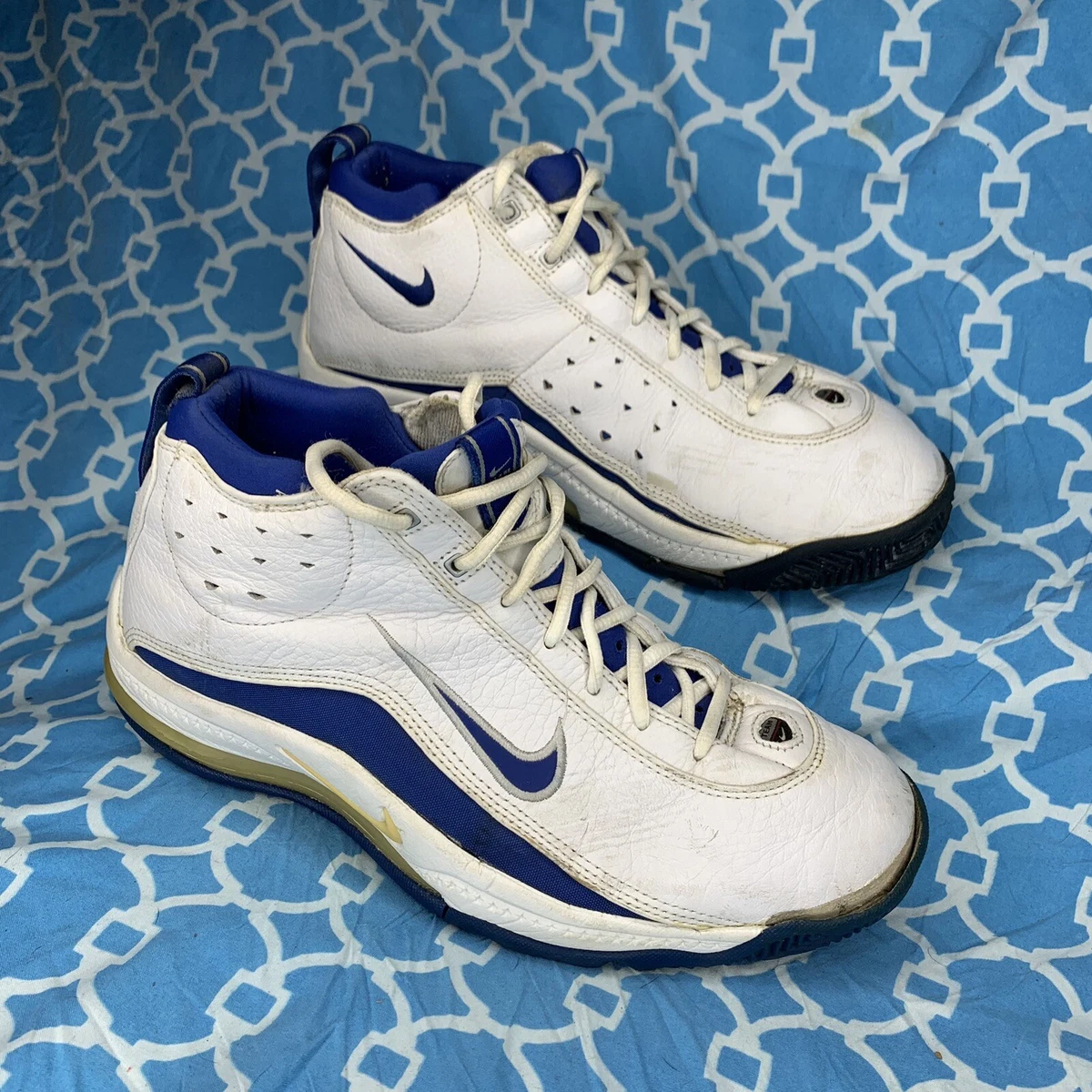 Nike Men s size 9.5 Air team Max zoom II 2 white royal blue vintage 1999 Orlando