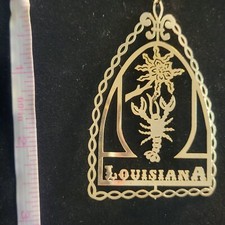 Louisana Lobster dangle State Holiday Christmas Brass Ornament Souvenir Tourism