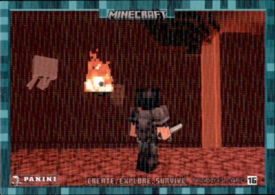 Panini Minecraft Trading Card Nr. 16 - Der Nether - Pixel Karte - 2023