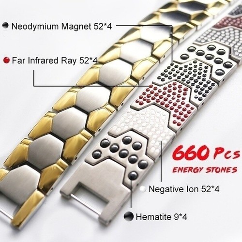 Health Care Weight Loss Magnetic Therapy Bracelet Pain Relief Energy Men Gift - Picture 6 of 24
