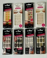 Kiss Nail Dress Polish Strips Applique Apps Stickers Wrap (6 pack- Random Mix) 