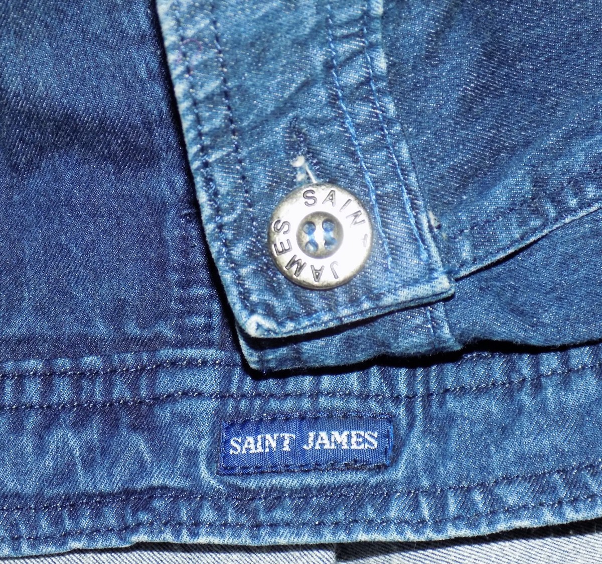 Veste En Jean SAINT JAMES Femme - Coton Bleu - Taille 42 - Occasion Très Bon état