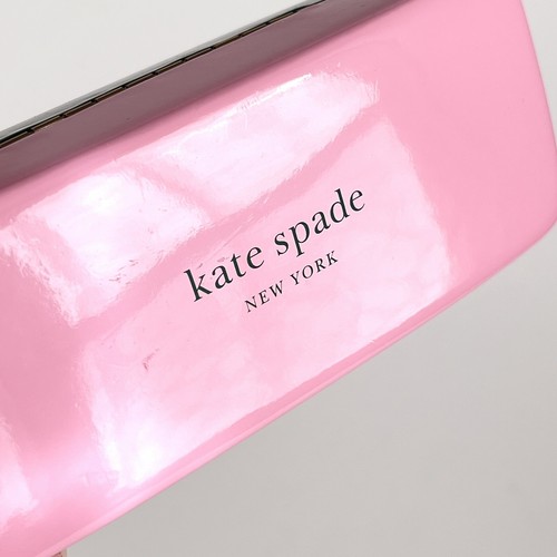 Kate Spade Sunglasses Hardcase W/cleaning Cloth Pink Green Sunshine Clam Shell - Picture 3 of 6