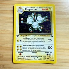 Pokemon 1999 Fossil Holo Rare Magneton 1st Edition 11/62 LP