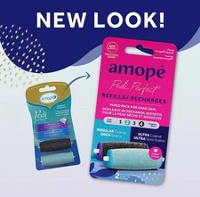 Amope Pedi Perfect Electric Callus Remover Foot File Roller Head Refills, with