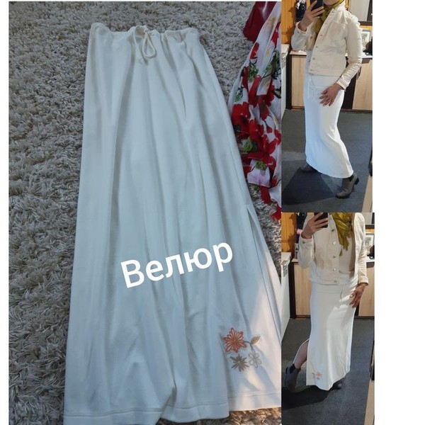 Women Calida Skirt White Velvet 34 / XS / 42
