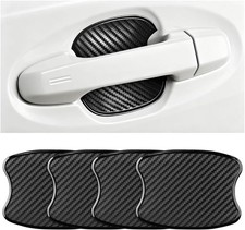 Set of 4 Universal Carbon Fiber Protectors for Car Door Handles - Adhesive Film