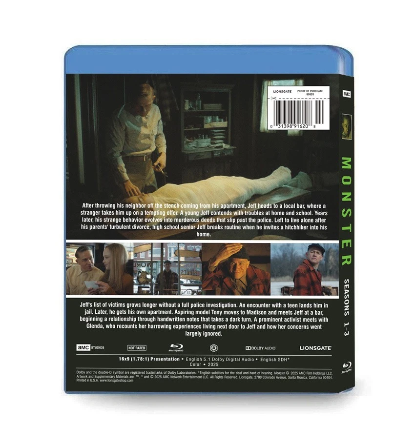 Monster The Ed Gein Story season 1-3 (2025)3BD All Region New Box Set - Image 2 of 2