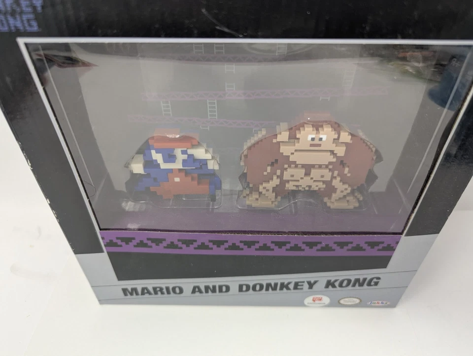 Mario & Donkey Kong 8-Bit, World of Nintendo Retro Videojuego Diorama, Jakks Foto 2 de 4