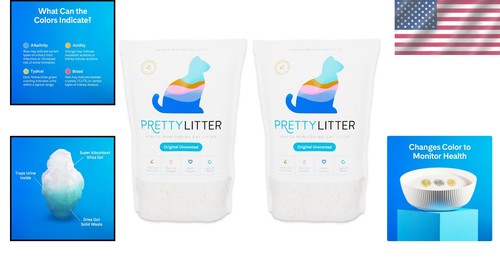 Health Monitoring Unscented Crystal Cat Litter, Non-Clumping - 6LB Pack of 2 - Picture 2 of 8