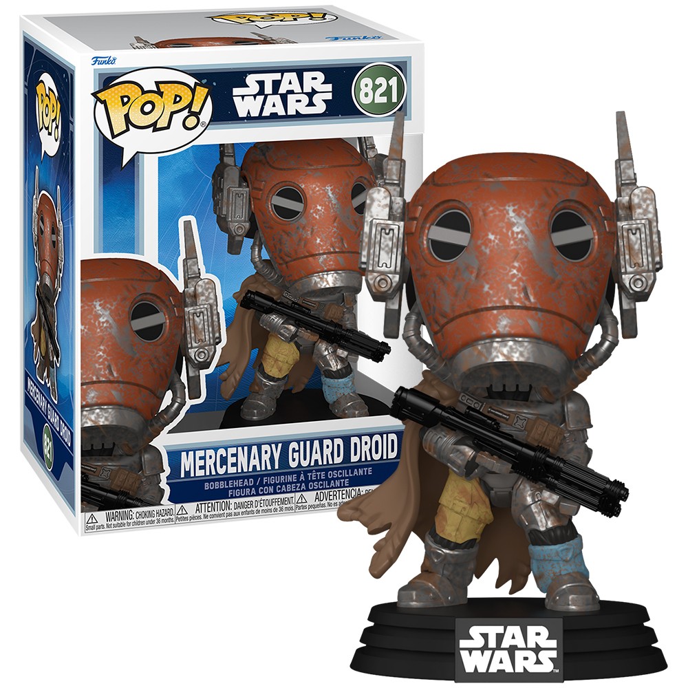 Funko POP! Star Wars Mercenary Guard Droid Figure 821 Mandalorian Collectable