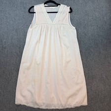 Vintage Barbizon Nightgown Ivory Lace Sleeveless 38 M