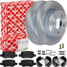 FEBI BREMSSCHEIBEN + BELÄGE + HANDBREMSE HINTEN passen für MERCEDES W169 W245