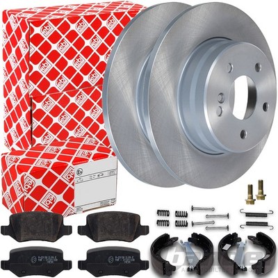 FEBI BREMSSCHEIBEN + BELÄGE + HANDBREMSE HINTEN passen für MERCEDES W169 W245