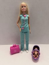Barbie You Can Be Anything Baby Doctor Mattel Original Outfit  Pink Bag  Baby