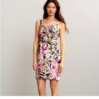 NWT   Silk floral two-way  knotted vacation resort Banana Republic Dress