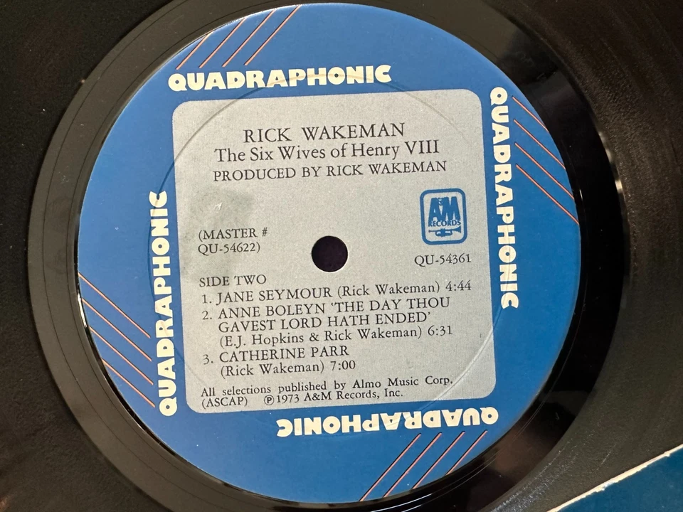 Quad ~ RICK WAKEMAN The Six Wives Of Henry VIII LP A&M QU 54361 Quadraphonic EX - Image 2 of 4