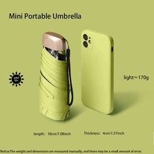 Mini Sun Protection Umbrella 5 Fold Sunshade Umbrella Outdoor Sun/rain Anti-UV