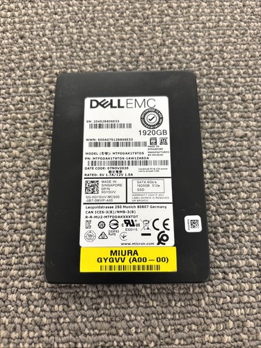 Micron 5300 PRO 1.92TB SATA 6Gb/s 2.5" 3D SSD MTFDDAK1T9TDS New