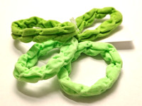 4X Haargummis GrüN Knitter Look Zopfgummi Haarbinder Haargummi Ø 4 Cm Solida