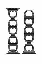 Tory Burch Black Chain Link Apple Watch Band Stainless Steel 38-45mm New