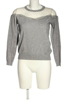 SASSYCLASSY Strickpullover Damen Pullover Gr. DE 36 hellgrau Casual-Look