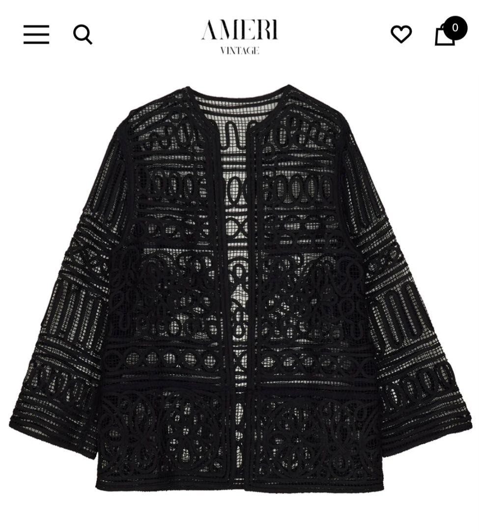 Ameri　BATTEN LACE LIKE KNIT JACKET - image 1