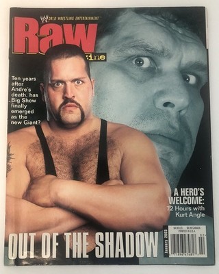 The Big Show January 2003 Raw Magazine WWF WWE Andre The Giant Poster