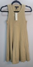 Banana Republic Factory Ribbed Knit Midi Dress Tan XXS Petite NWT Sleeveless