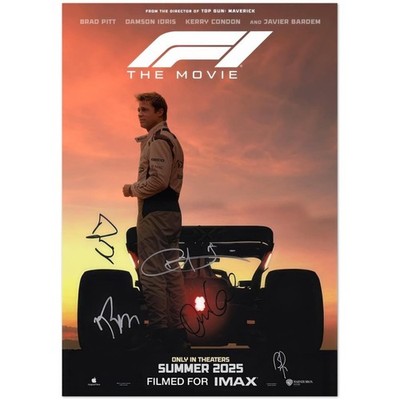 F1 The Movie Brad Pitt Formula One Racing IMAX 2025 Film Poster