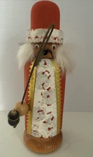 Vintage Old World Santa Expertic German Wood Incense Smoker Incense Figurine