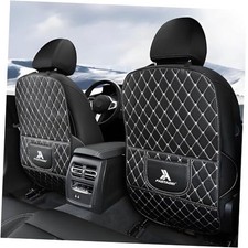 Pack Universal Car Kick Mats Back Seat Protector with Storage Pockets, 2