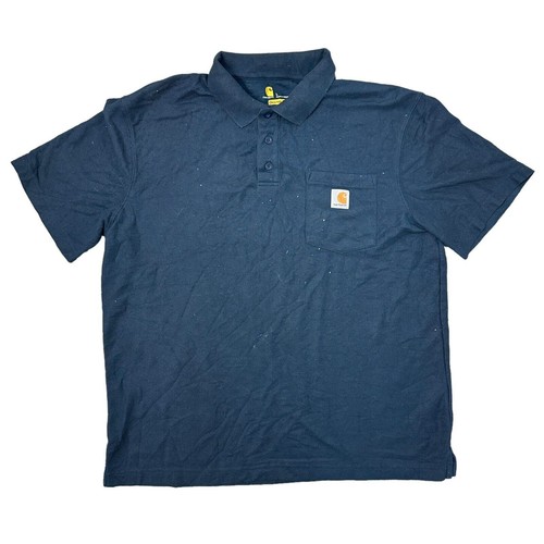 Carhartt Poloshirt Original Fit Stain Breaker Kurzarm Blau Herren Large