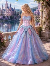 Handmade Barbie Swan Lake Odette 3 Piece Cosplay Dress Set Adult Large OOAK
