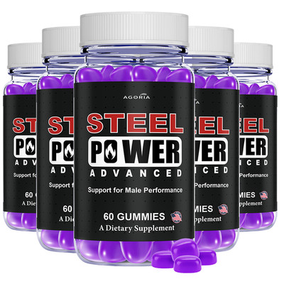 (5 Pack) Steel Power Gummies for Men Performance , SteelPower Supplement Gummies
